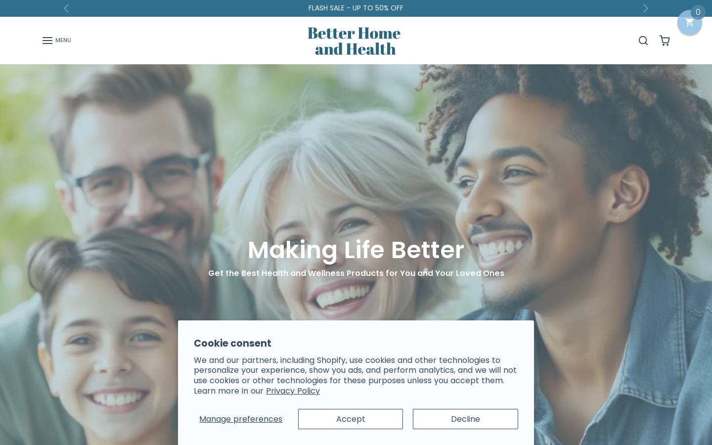 betterhomeandhealth.com homepage screenshot