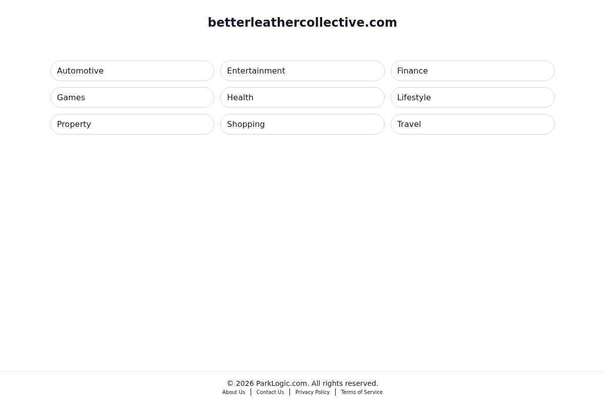 betterleather collective homepage screenshot
