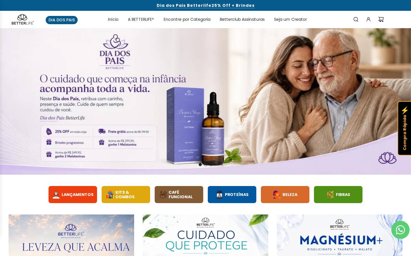 Betterlife homepage screenshot