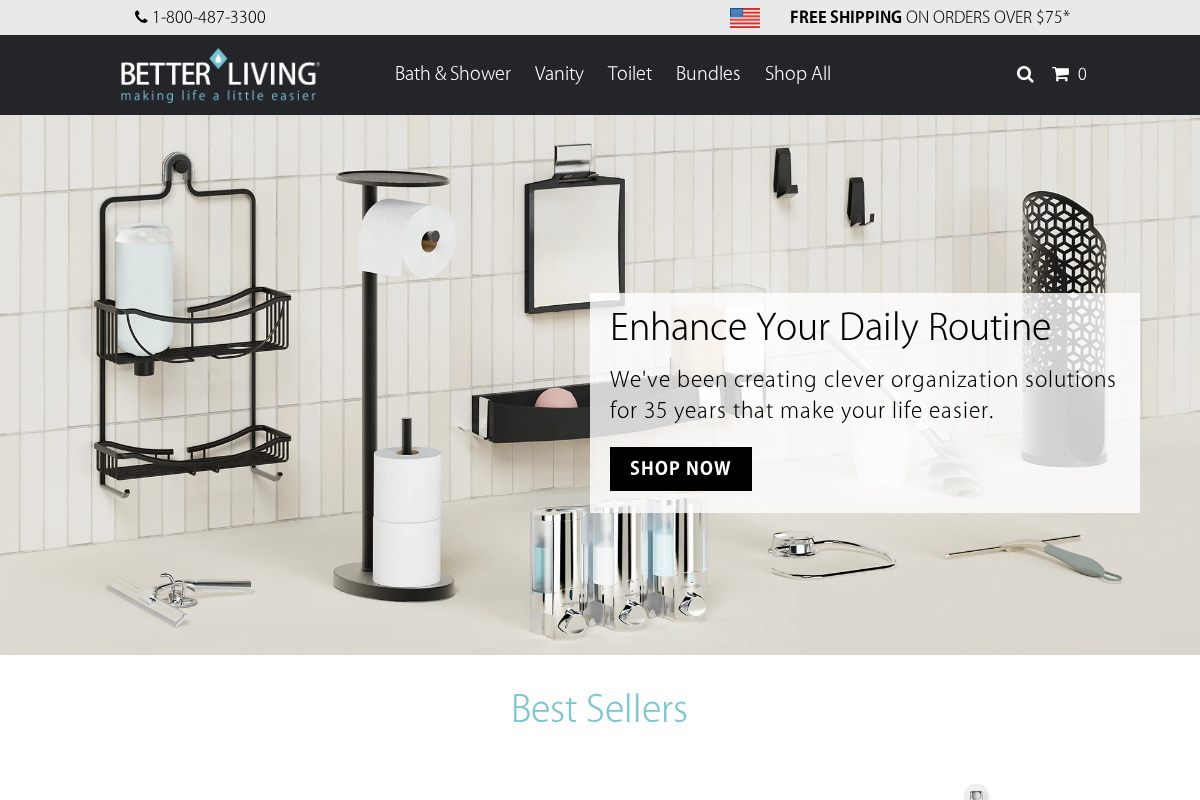 Better Living Products USA homepage screenshot