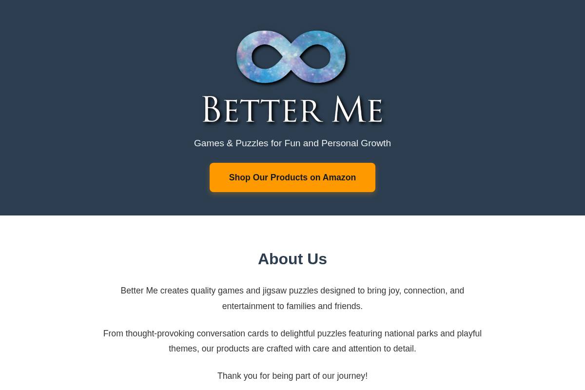 bettermegame.com homepage screenshot