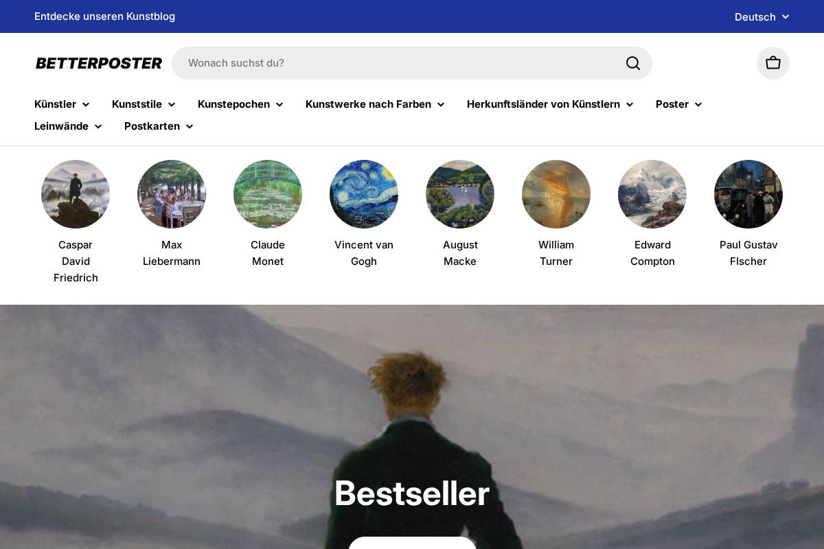 Betterposter homepage screenshot