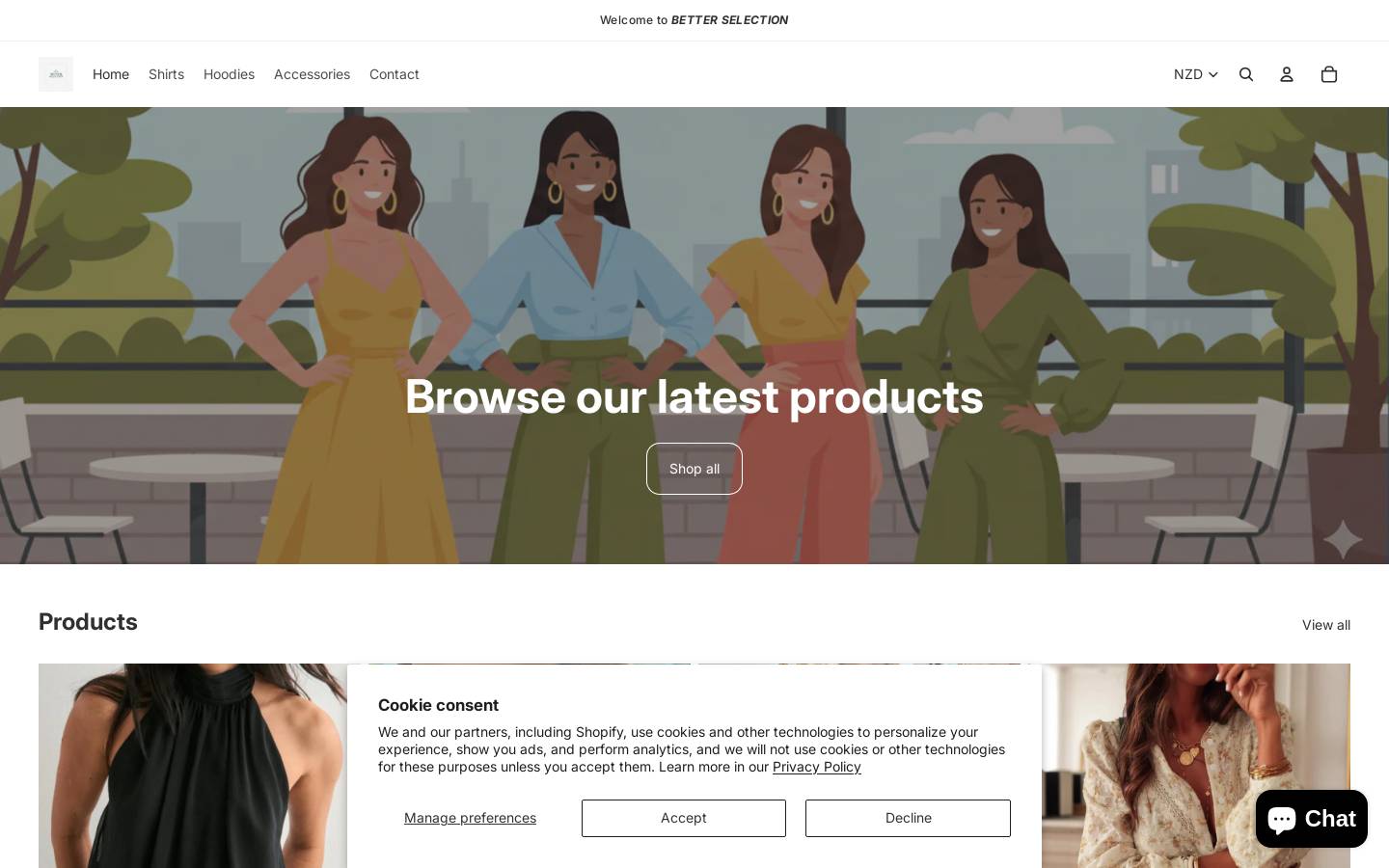 betterselection.shop homepage screenshot