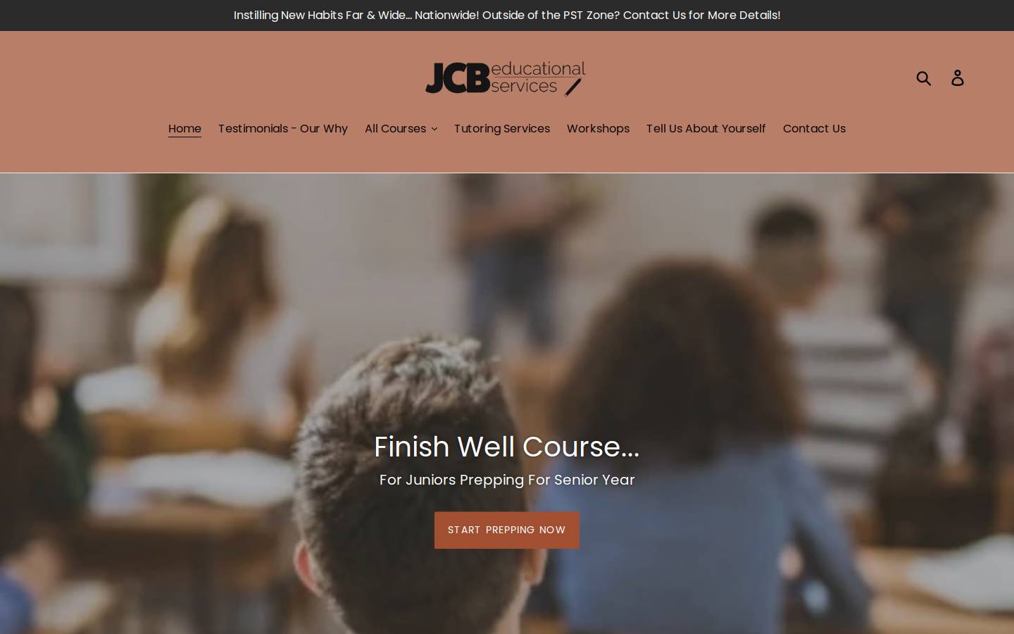 bettertesthabits.com homepage screenshot