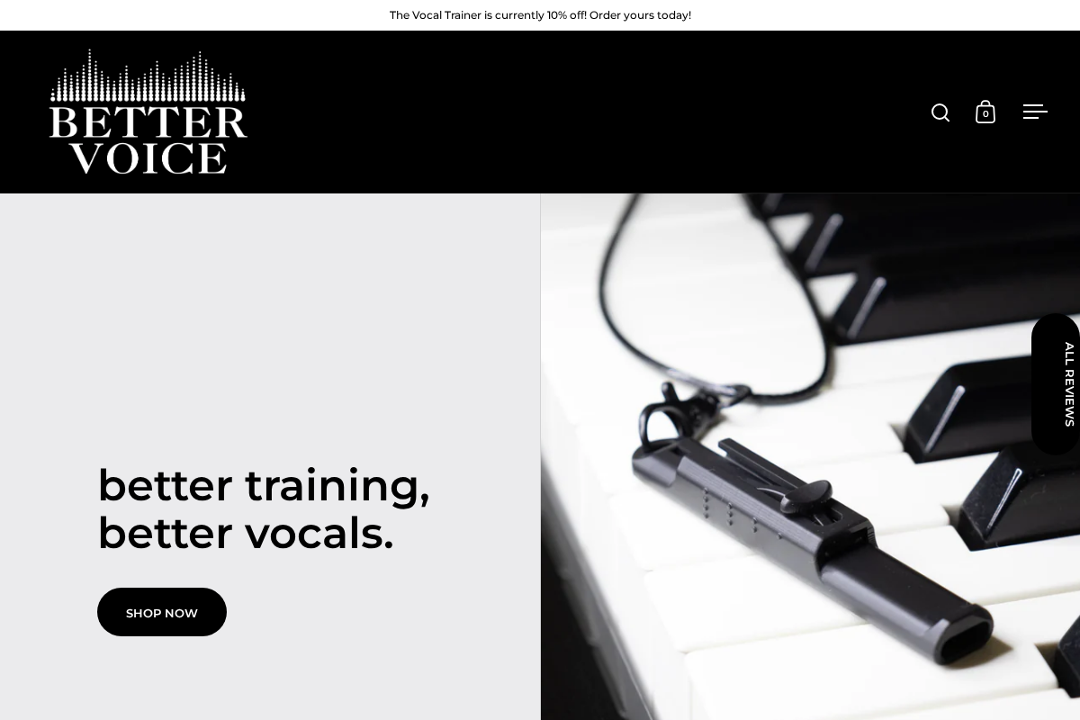 Better Voice homepage screenshot