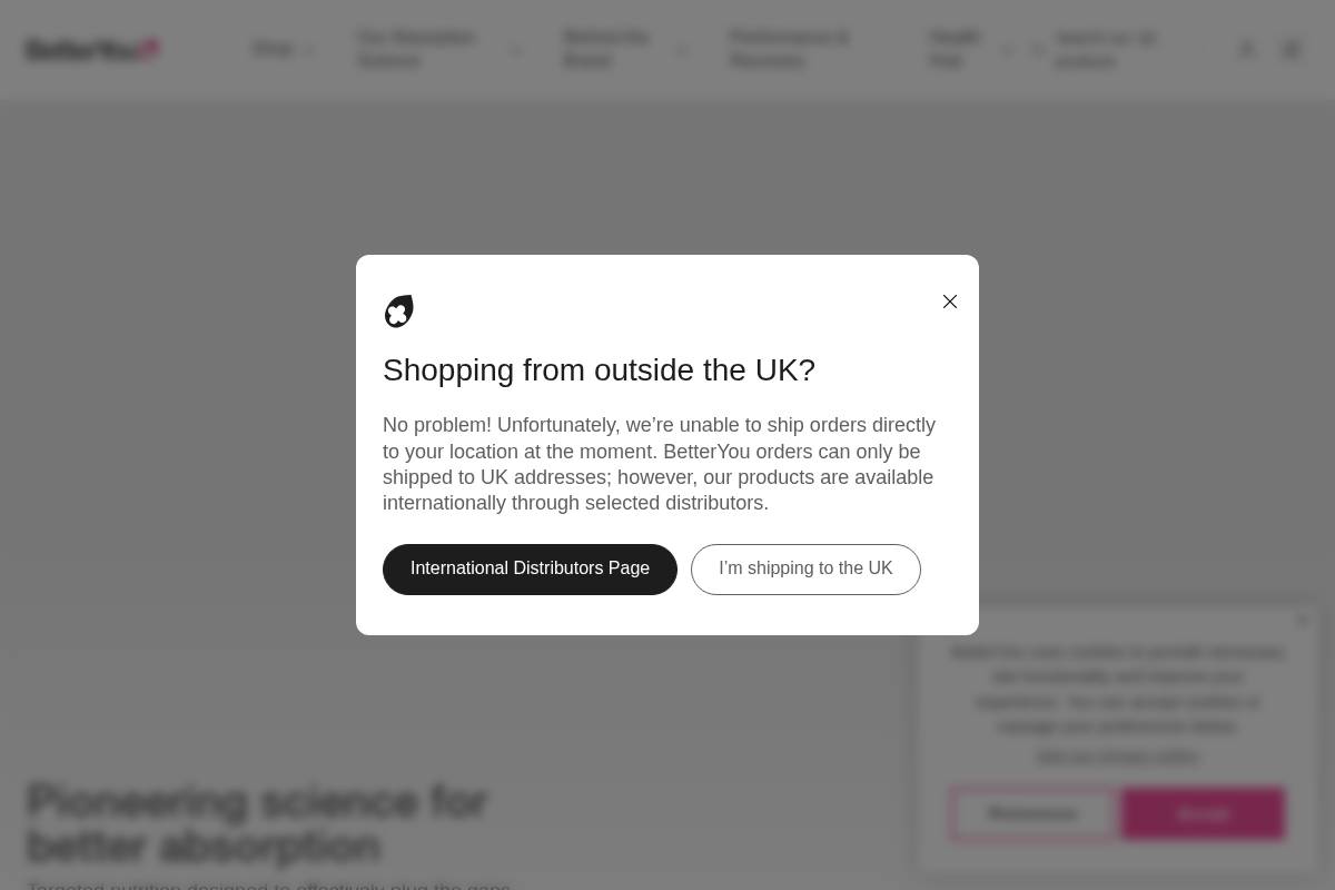 BetterYou homepage screenshot