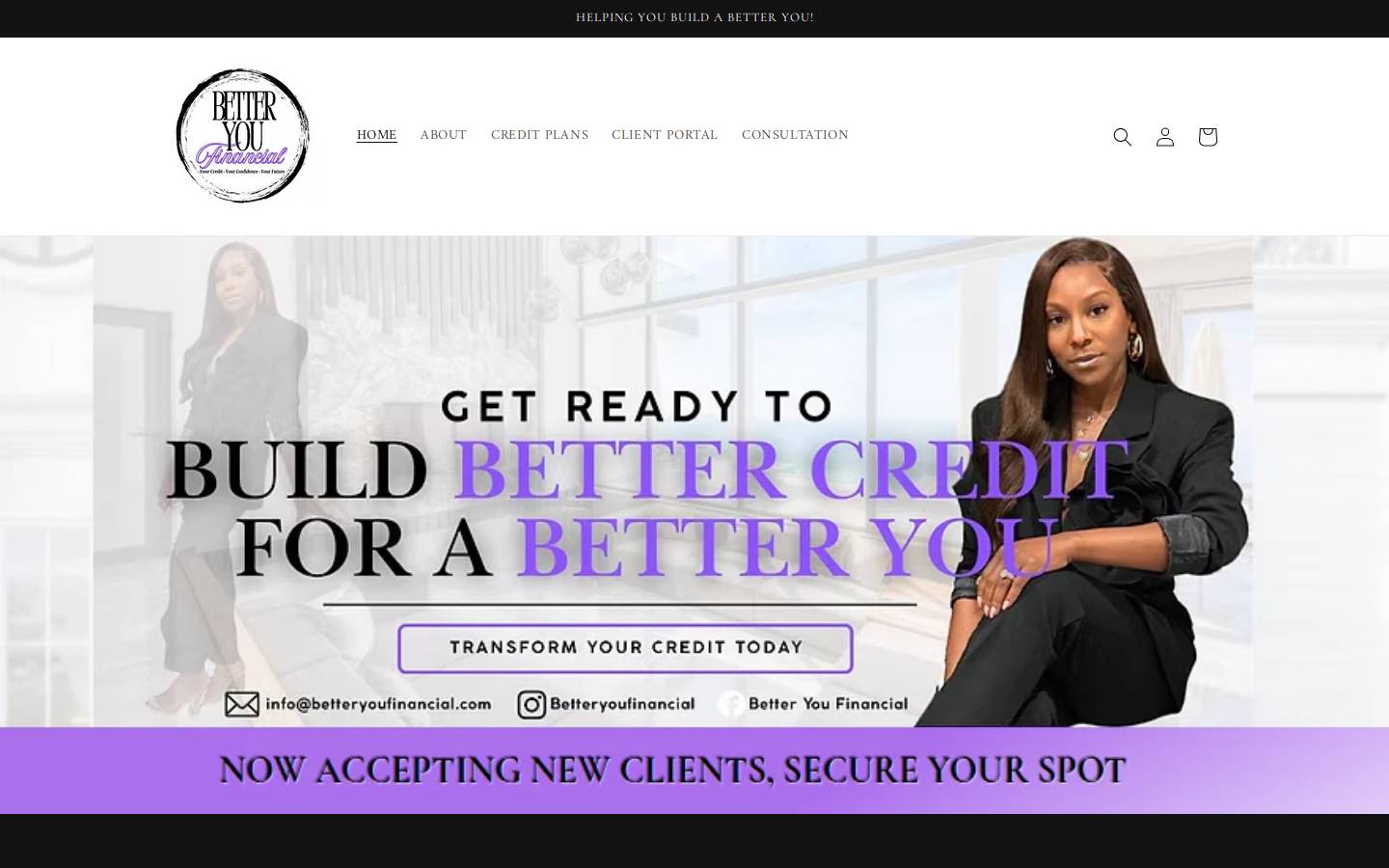 betteryoufinancial.com homepage screenshot