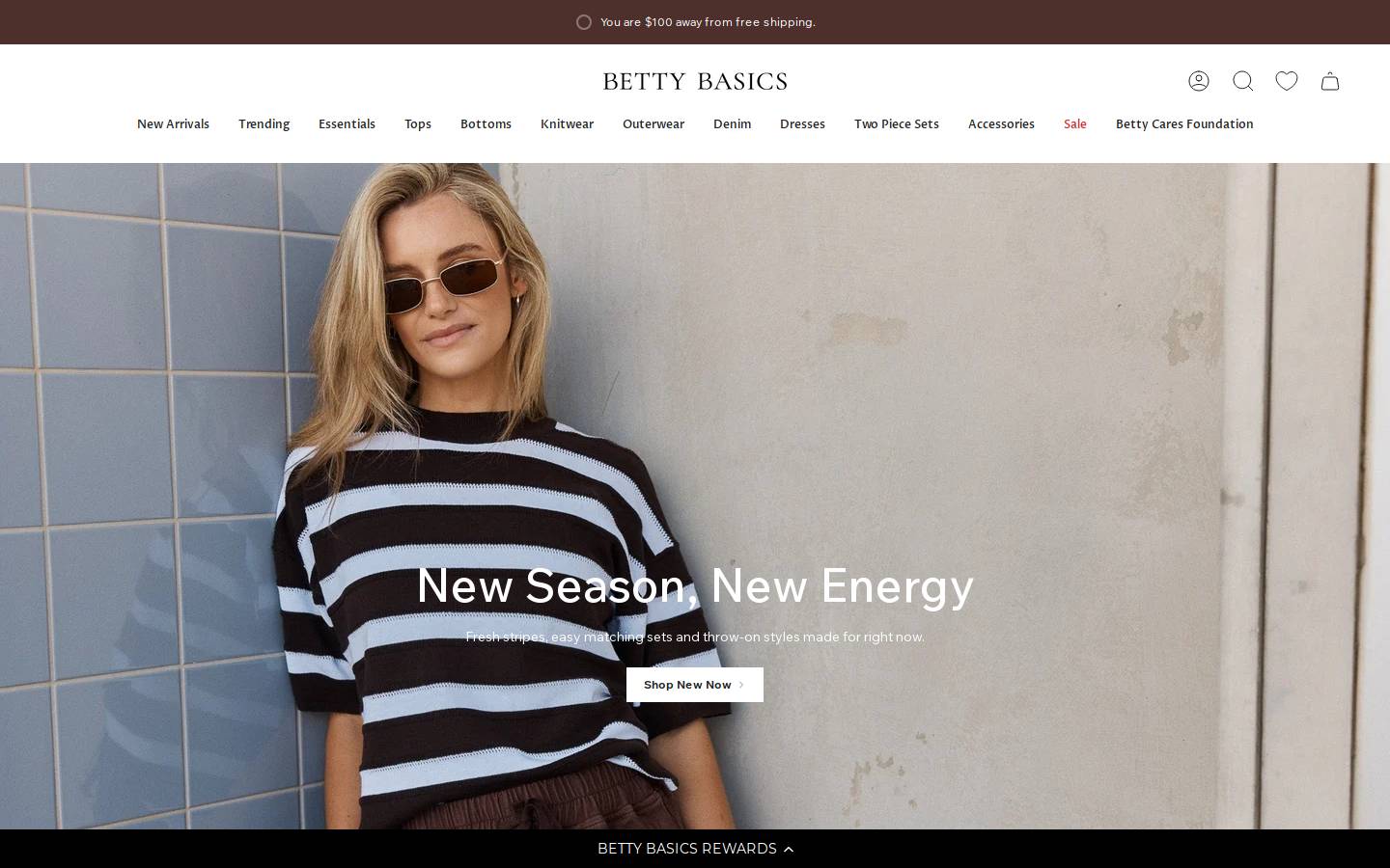 betty-basics.com homepage screenshot