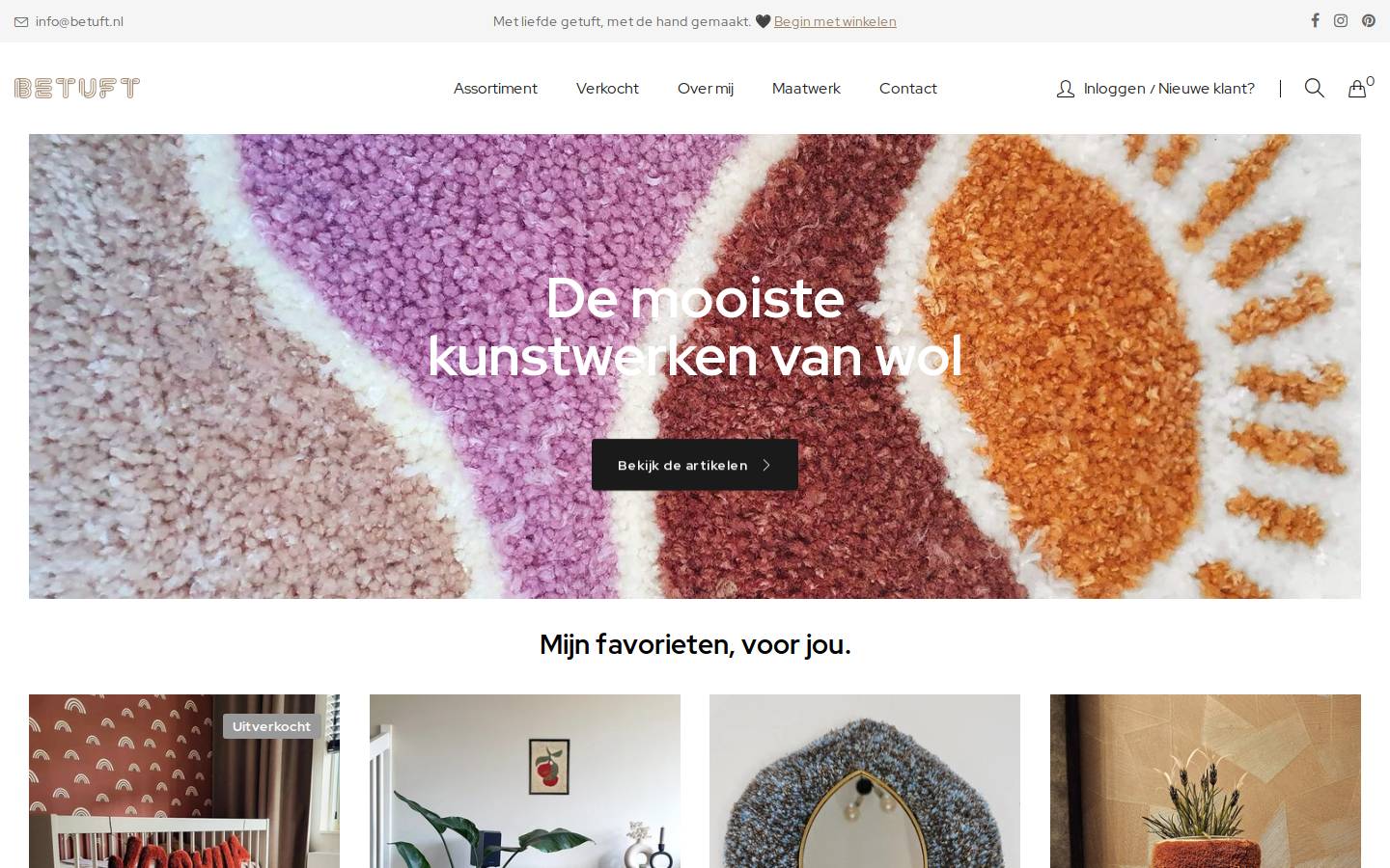 Betuft homepage screenshot