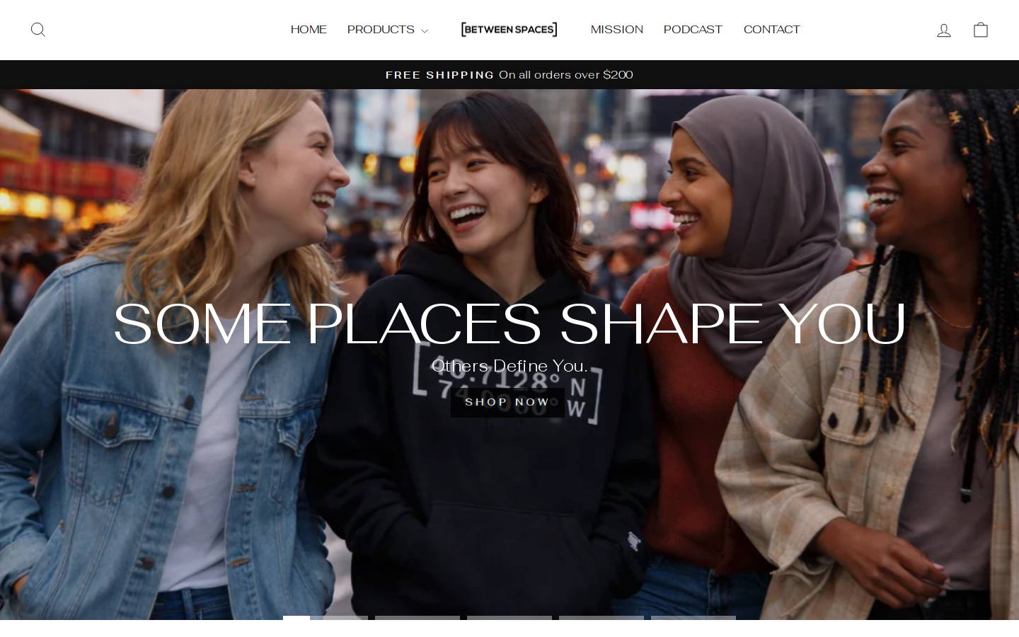betweenspaces.co homepage screenshot