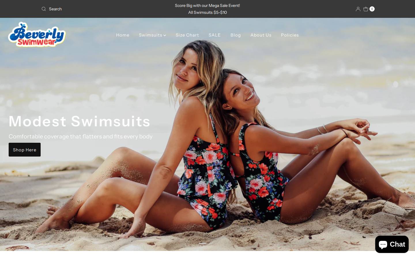 bevswim.com homepage screenshot