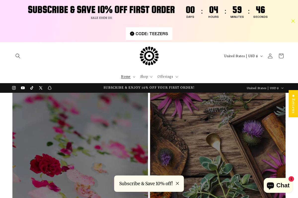 bevvysbotanica.com homepage screenshot