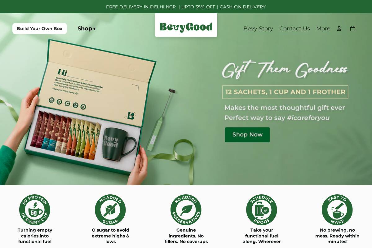 bevygood.com homepage screenshot