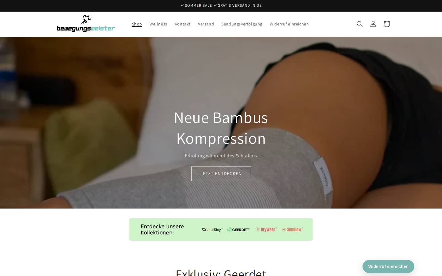 Bewegungsmeister homepage screenshot