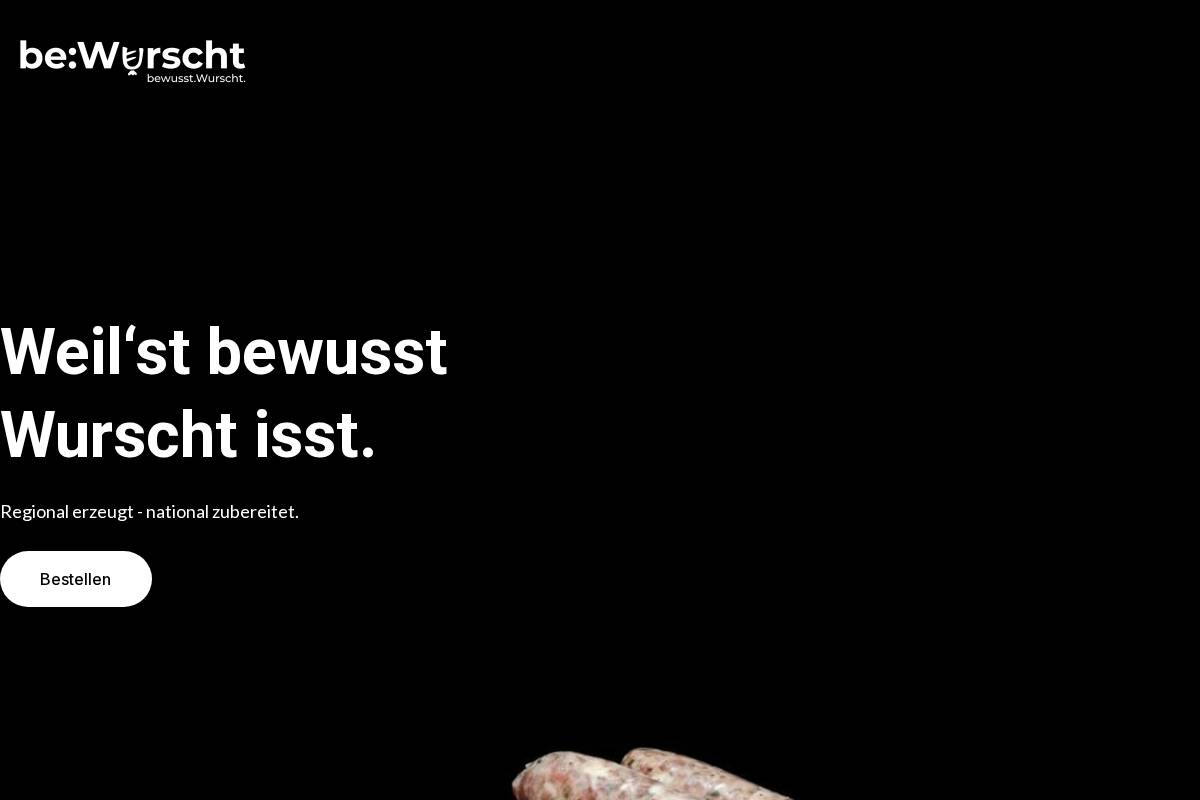 be:Wurscht homepage screenshot