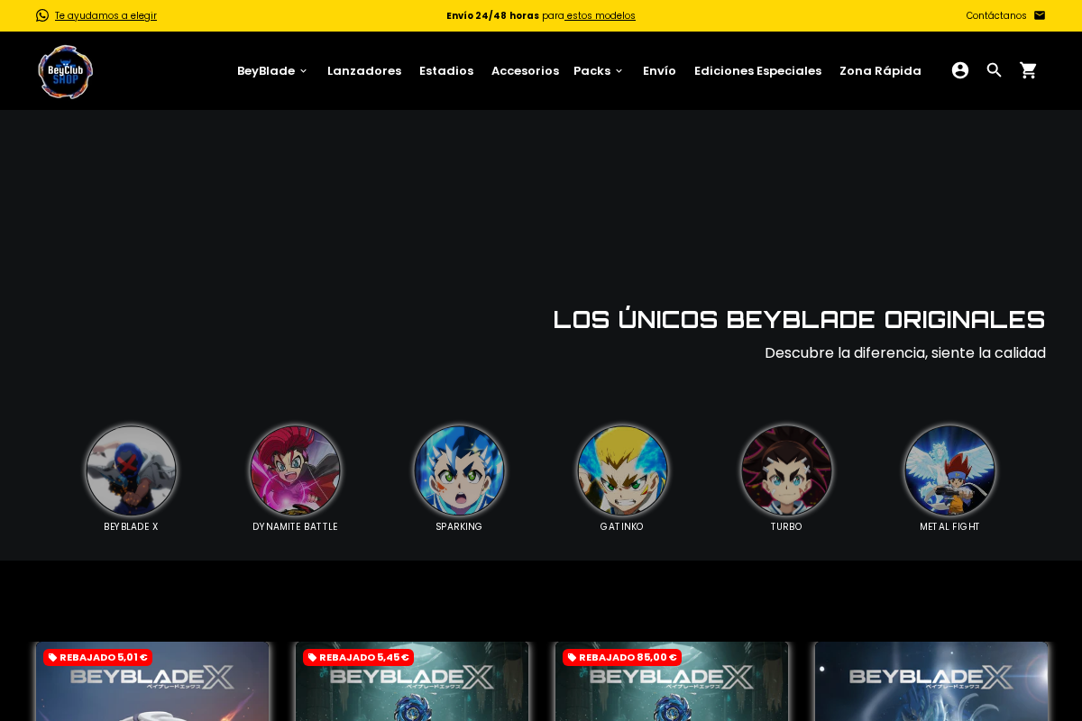 BeyClub Shop homepage screenshot