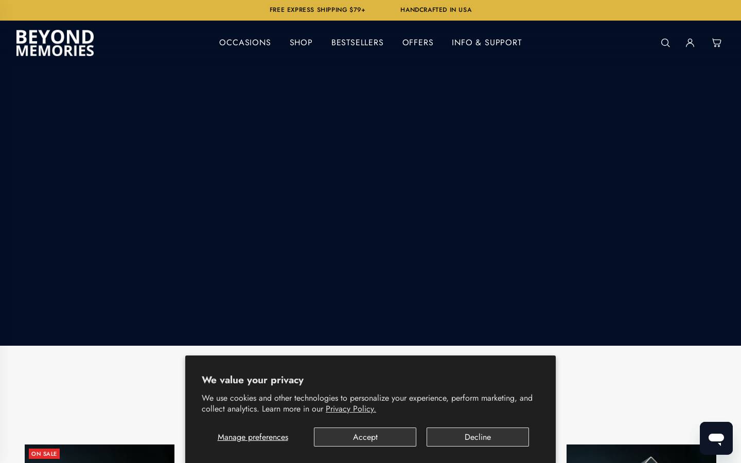 Beyond Memories homepage screenshot