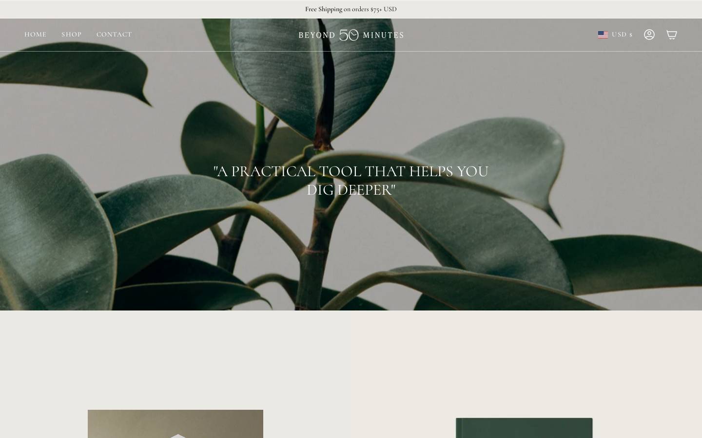 beyond50minutes.com homepage screenshot
