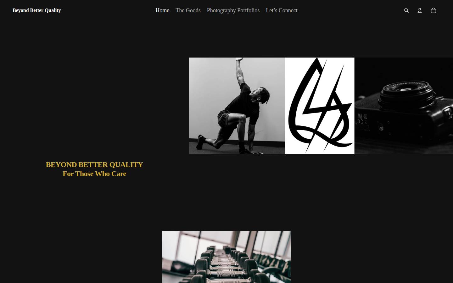 beyondbetterquality.com homepage screenshot
