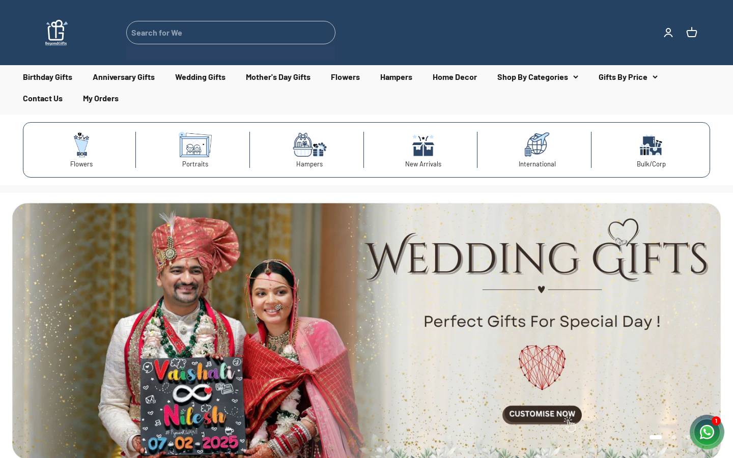beyondgifts.com homepage screenshot
