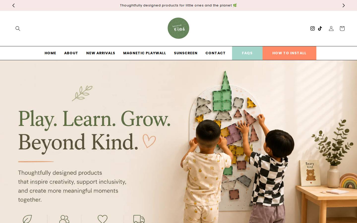 beyondkind.co homepage screenshot