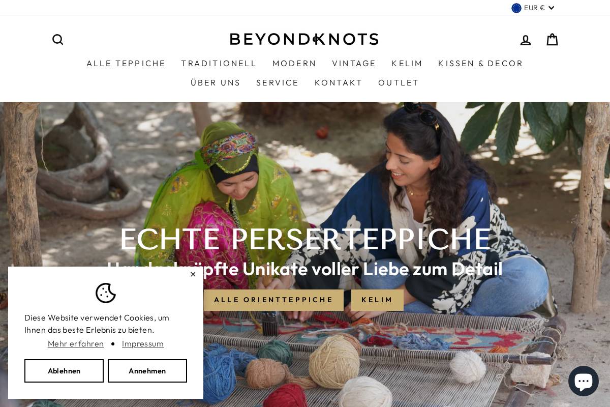 BeyondKnots homepage screenshot