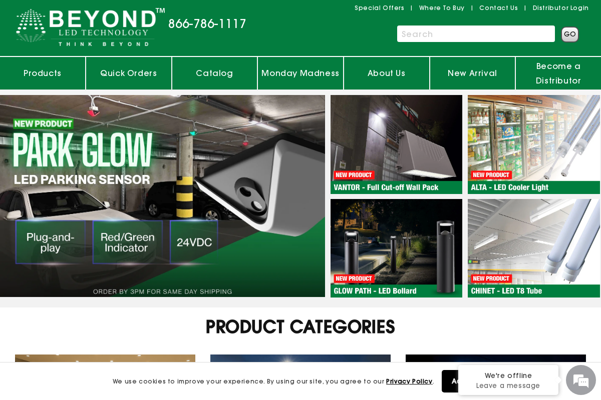 beyondledtechnology.com homepage screenshot