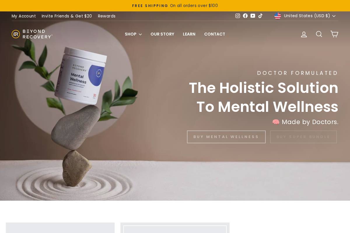 beyondrecovery.com homepage screenshot