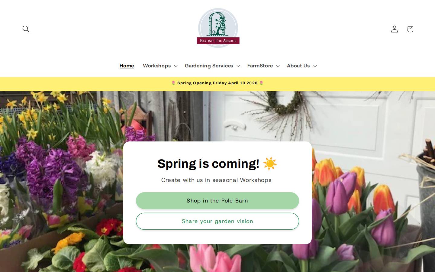 beyondthearbour.com homepage screenshot