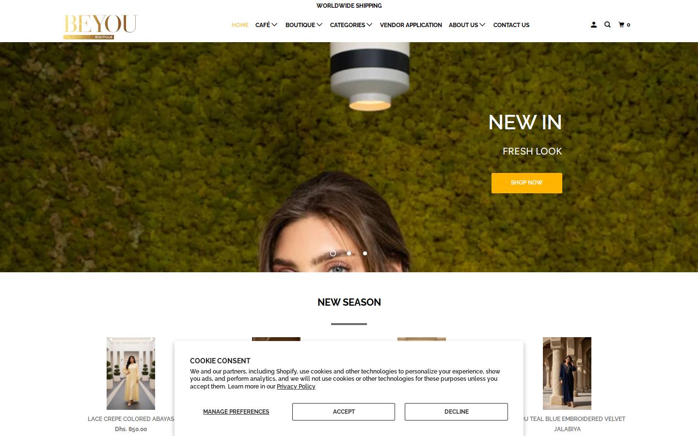 beyoudubai.com homepage screenshot