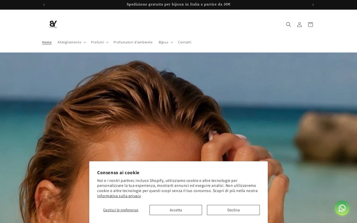 Beyourselfshop homepage screenshot
