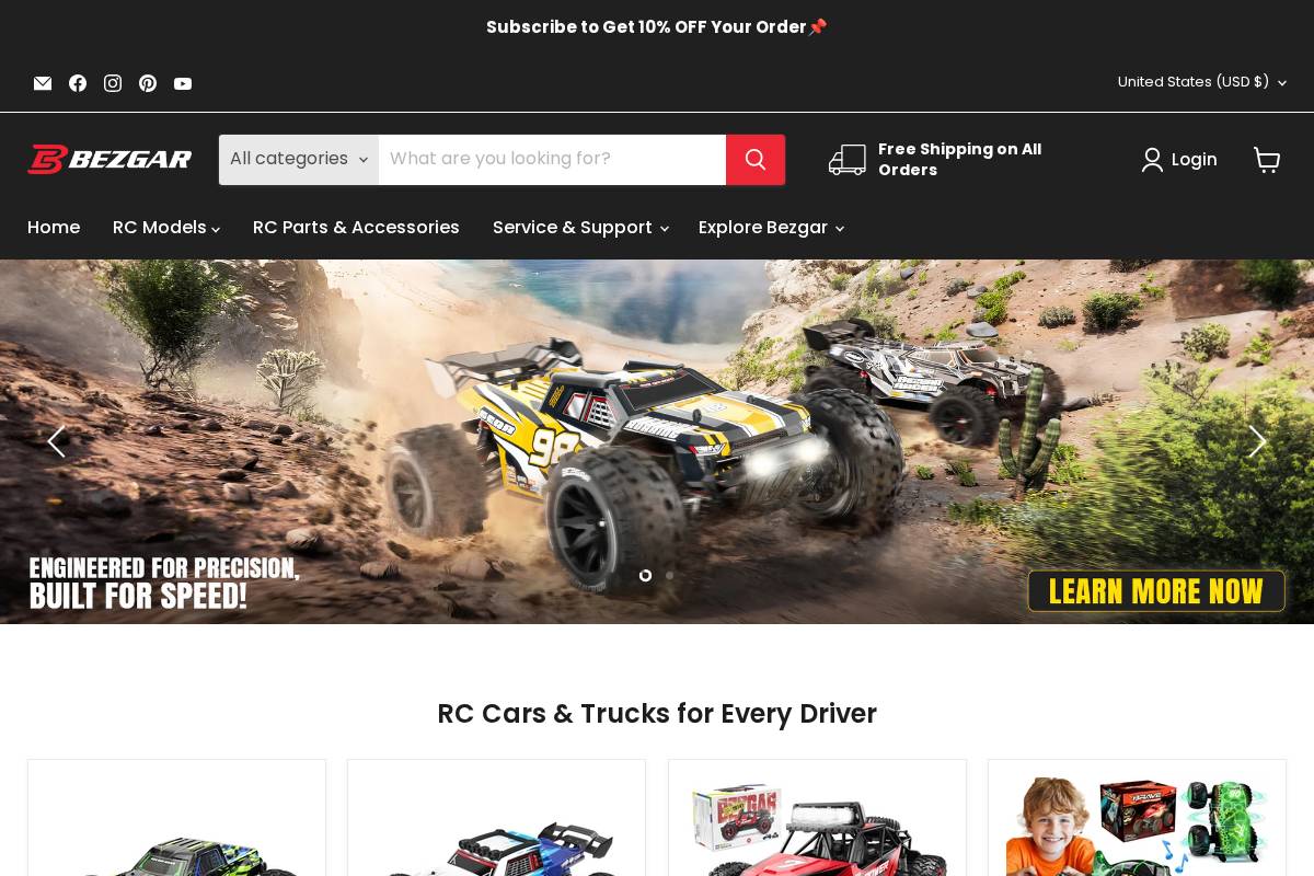 bezgar.com homepage screenshot