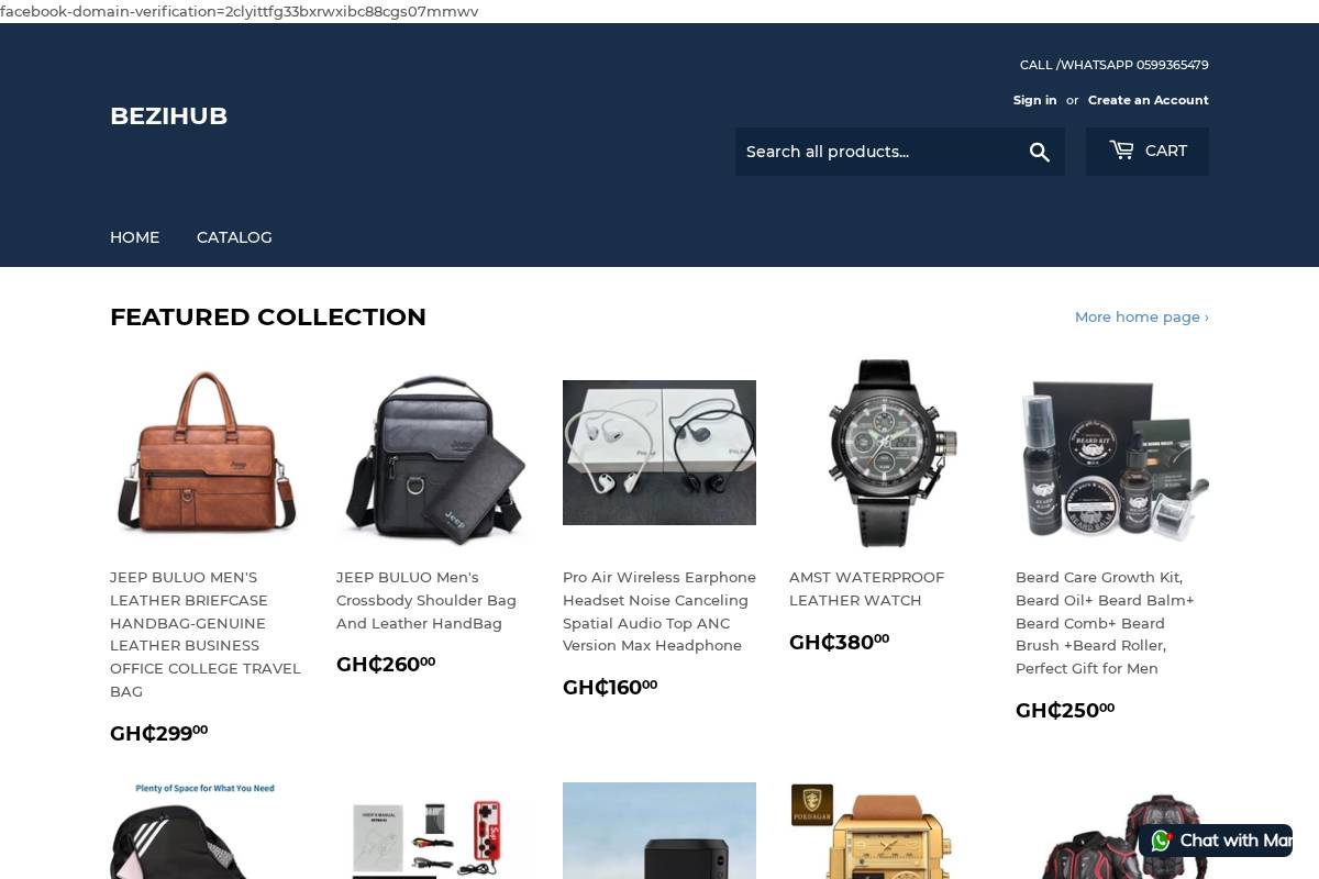 bezihubb.com homepage screenshot