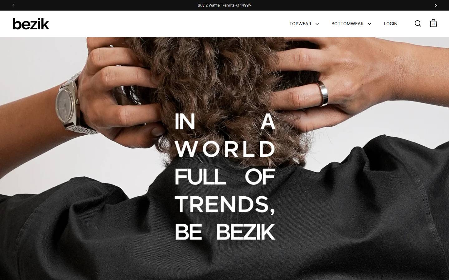 bezik.in homepage screenshot