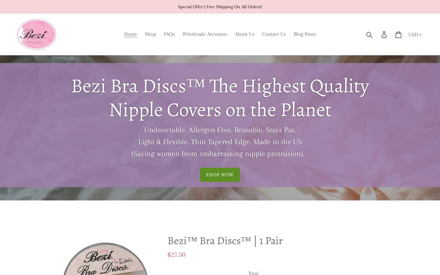 beziwoman.com homepage screenshot