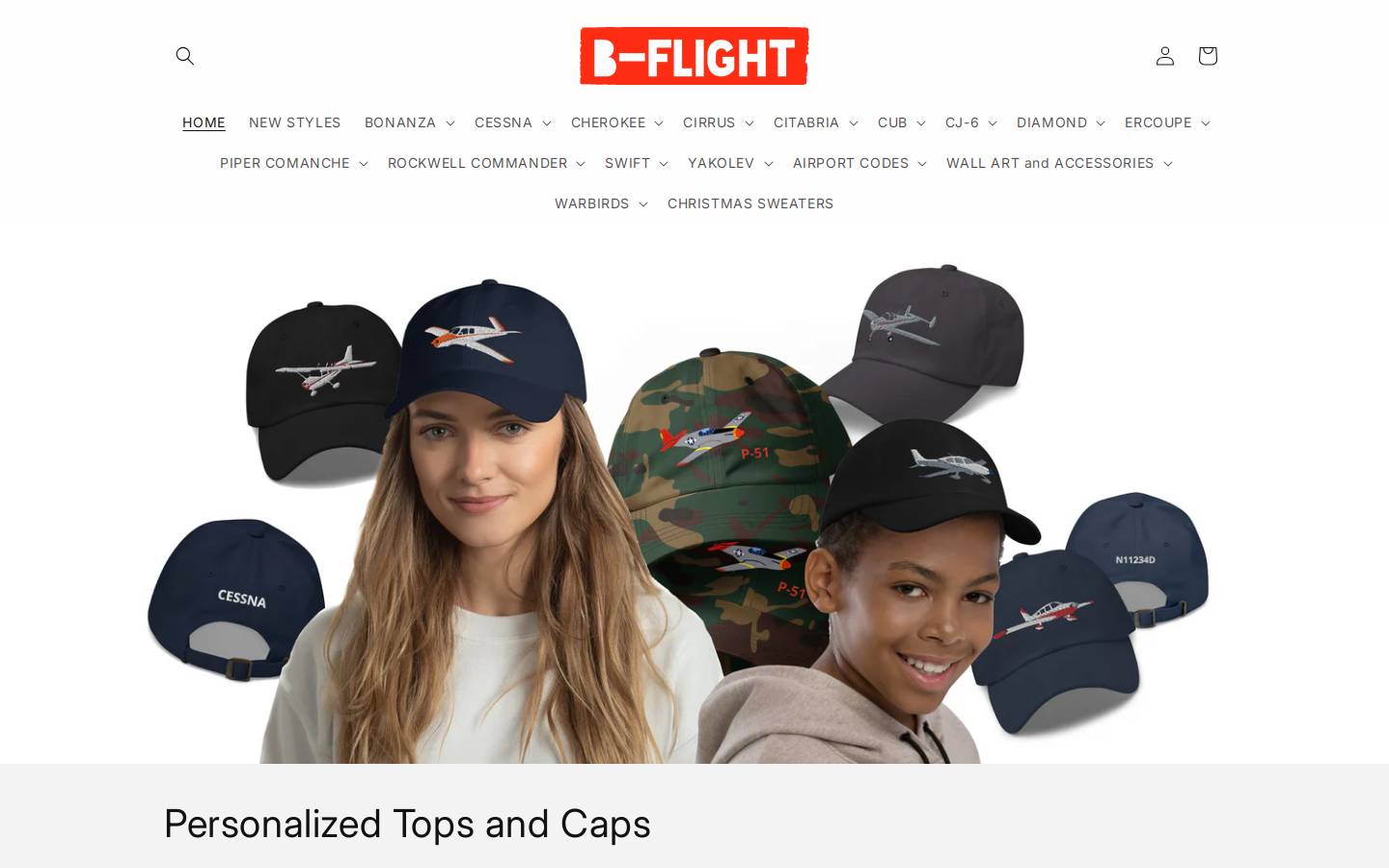 bflighthangar.com homepage screenshot