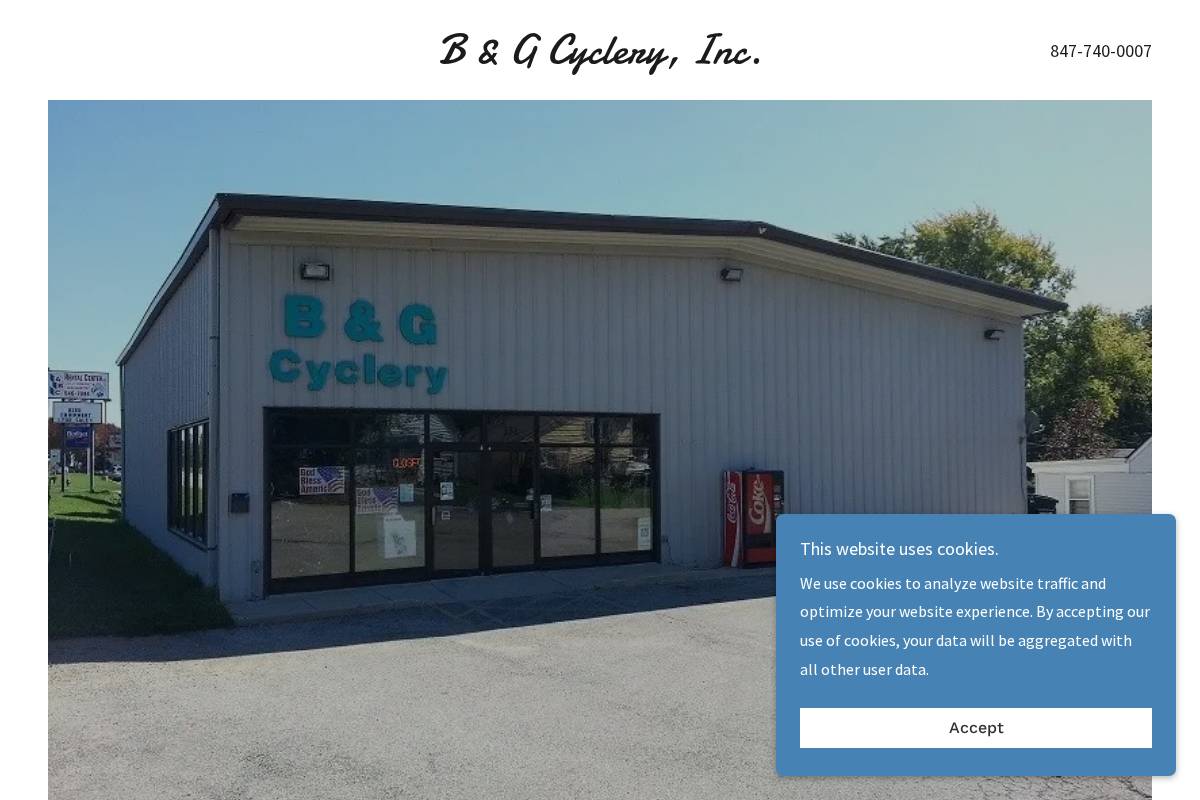 bgcyclery.com homepage screenshot