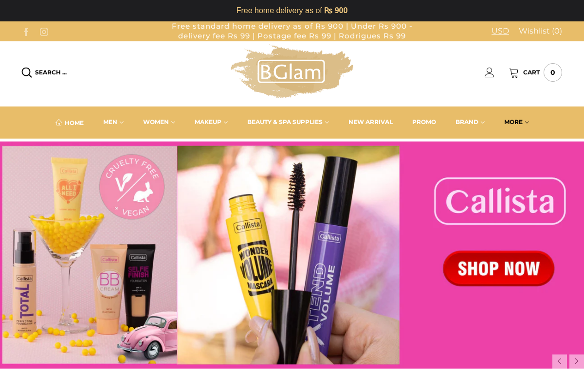 bglam.shop homepage screenshot