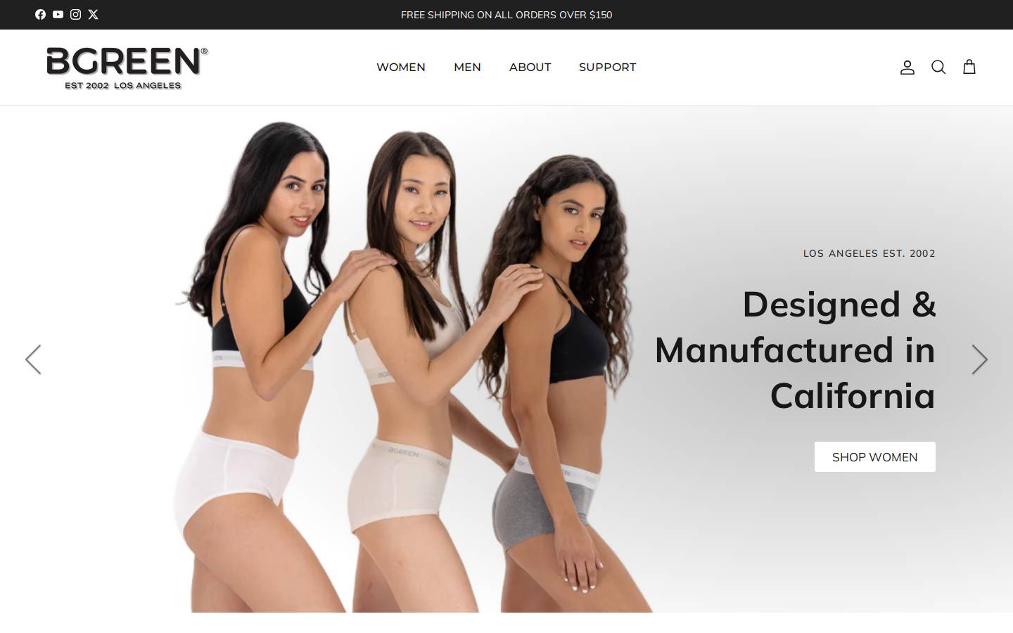 bgreen.com homepage screenshot