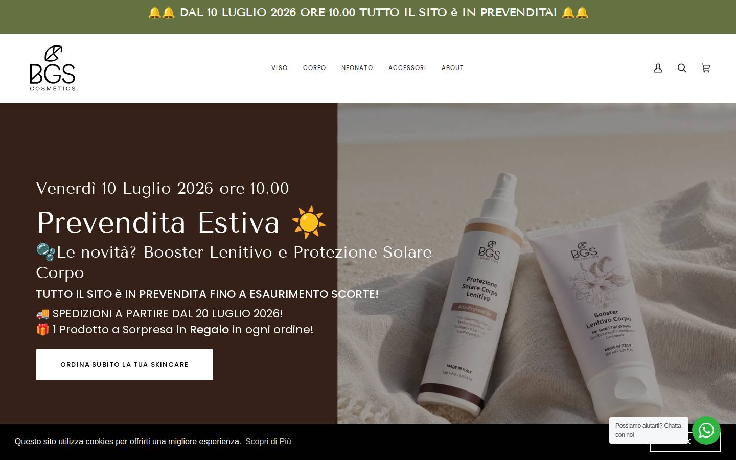 BGS Cosmetics homepage screenshot