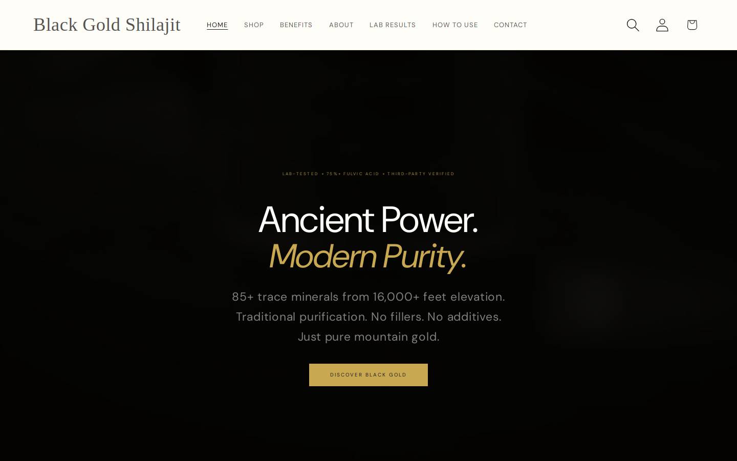bgshilajit.com homepage screenshot