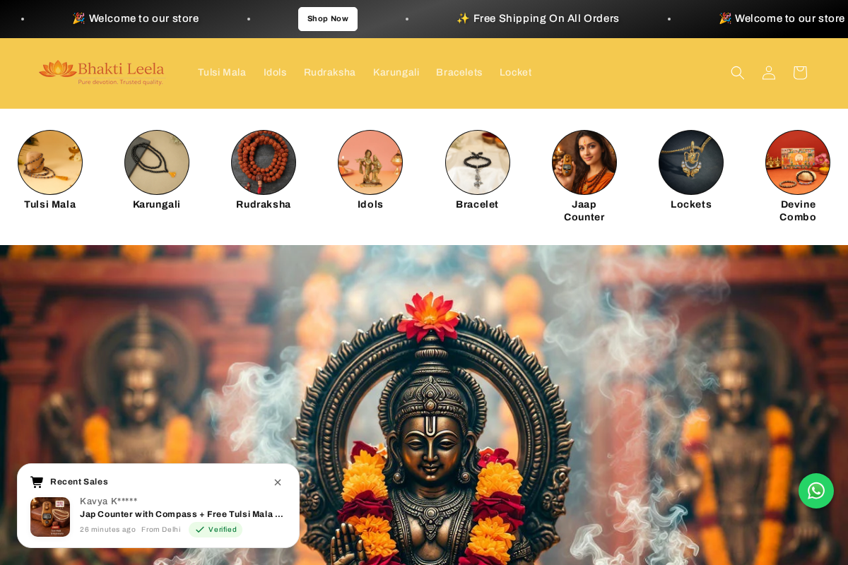 bhaktileela.com homepage screenshot