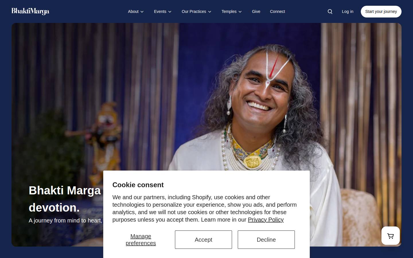 bhaktimarga.co.za homepage screenshot