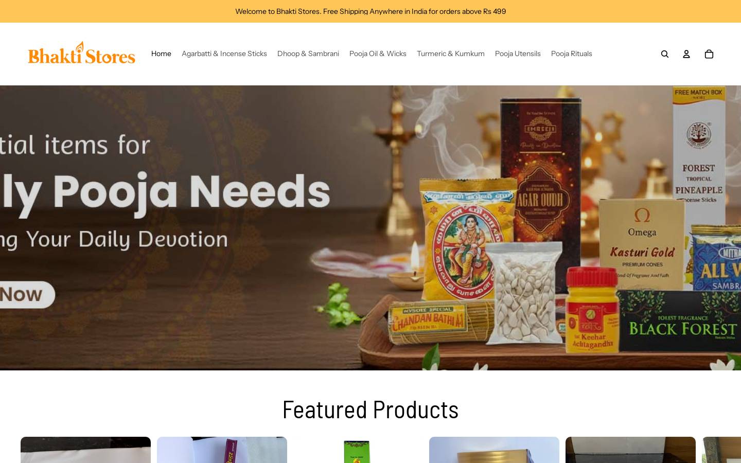 bhaktistores.com homepage screenshot