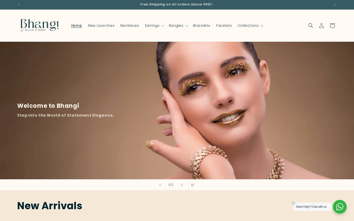 bhangibynilja.com homepage screenshot