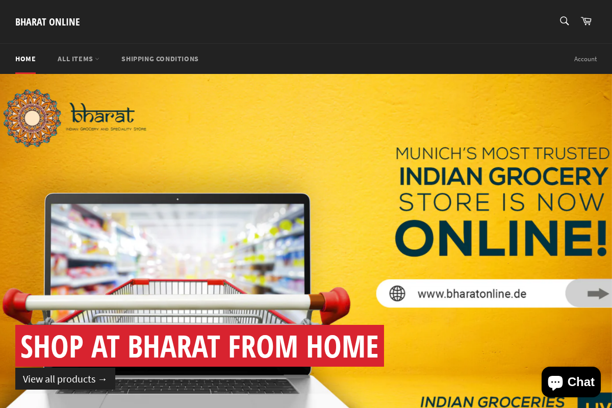 Bharat Online homepage screenshot
