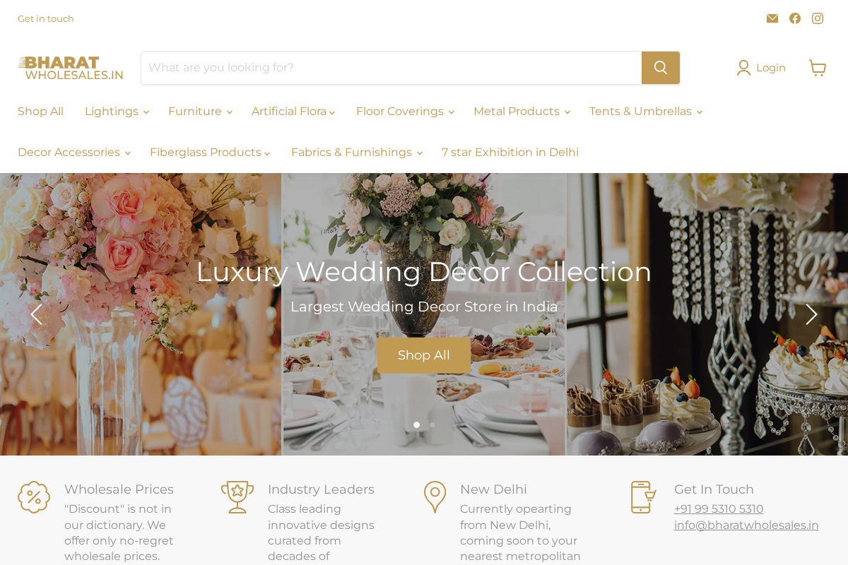 bharatwholesales.in homepage screenshot