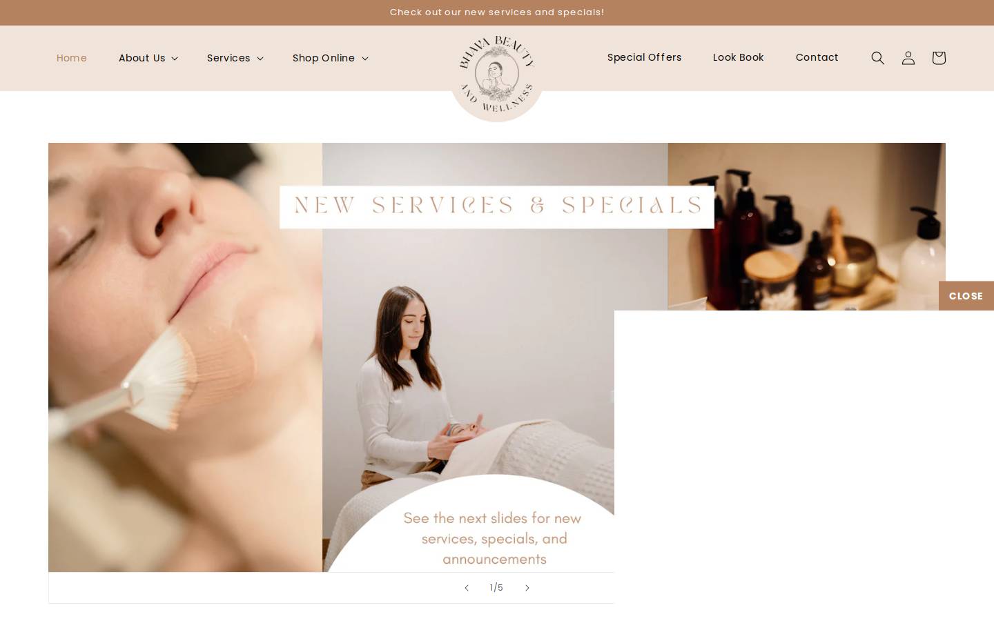 bhavabeautyandwellness.com homepage screenshot