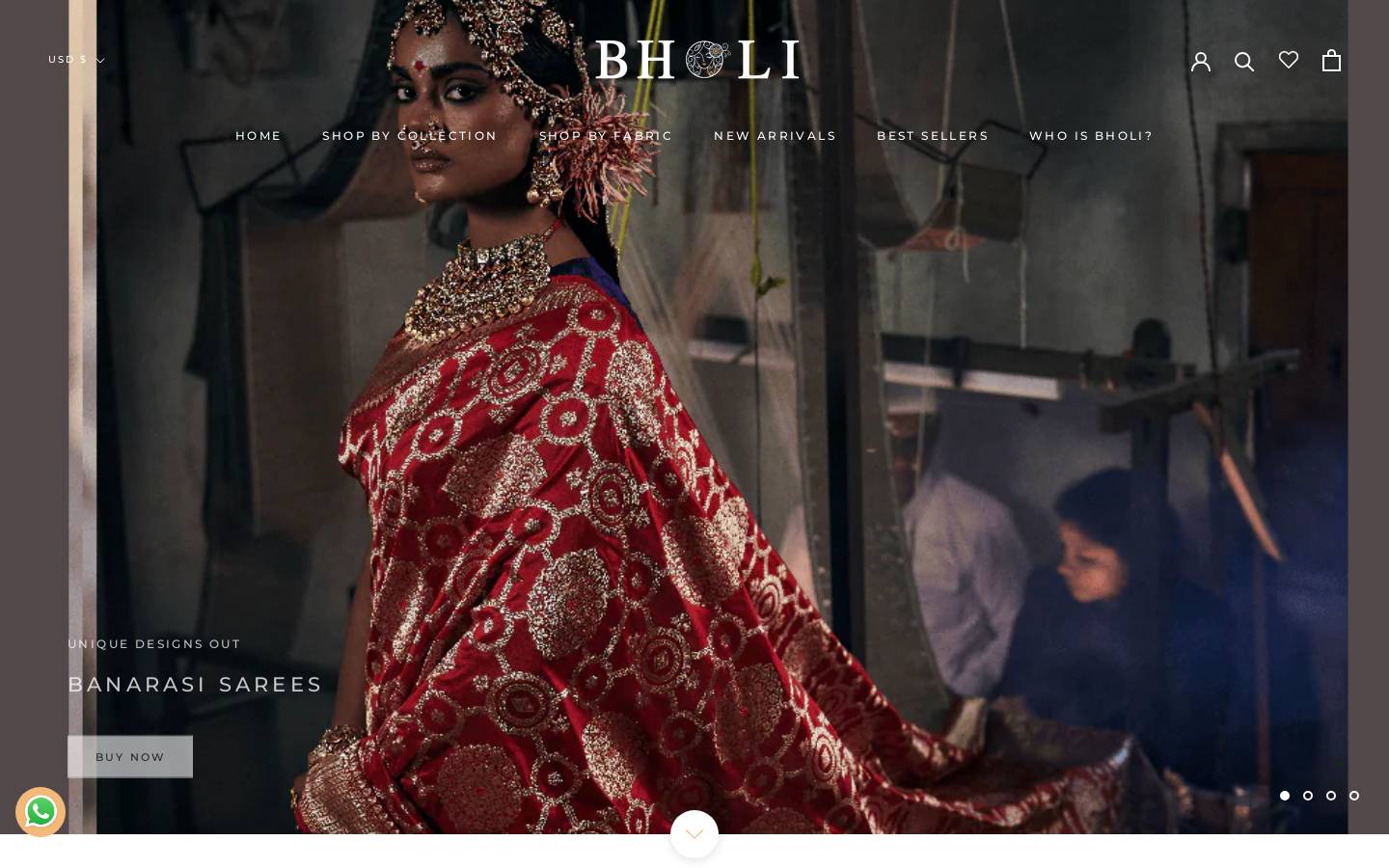 bholisarees.com homepage screenshot