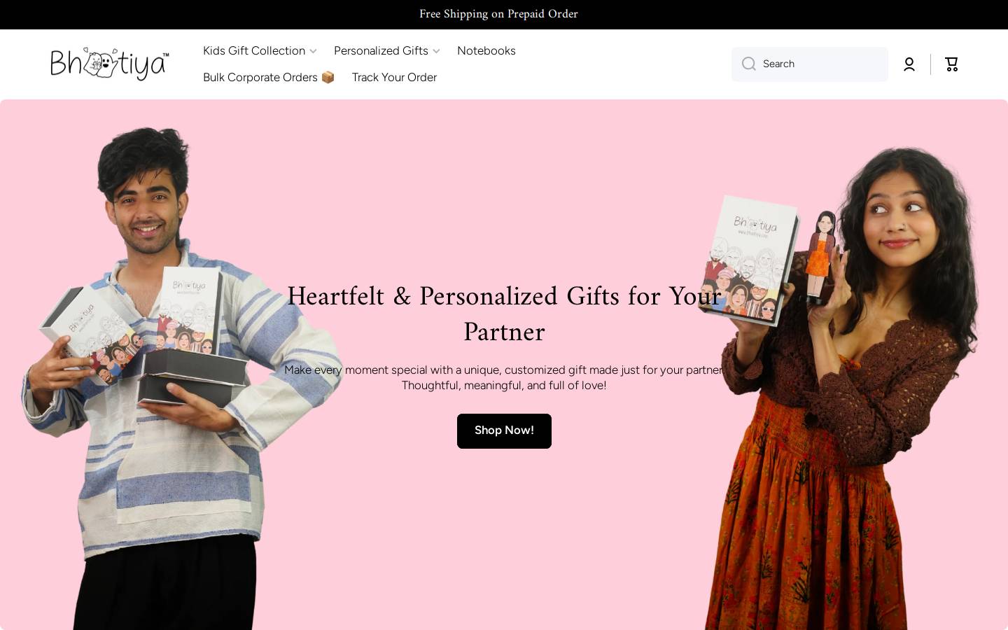 bhootiya.com homepage screenshot